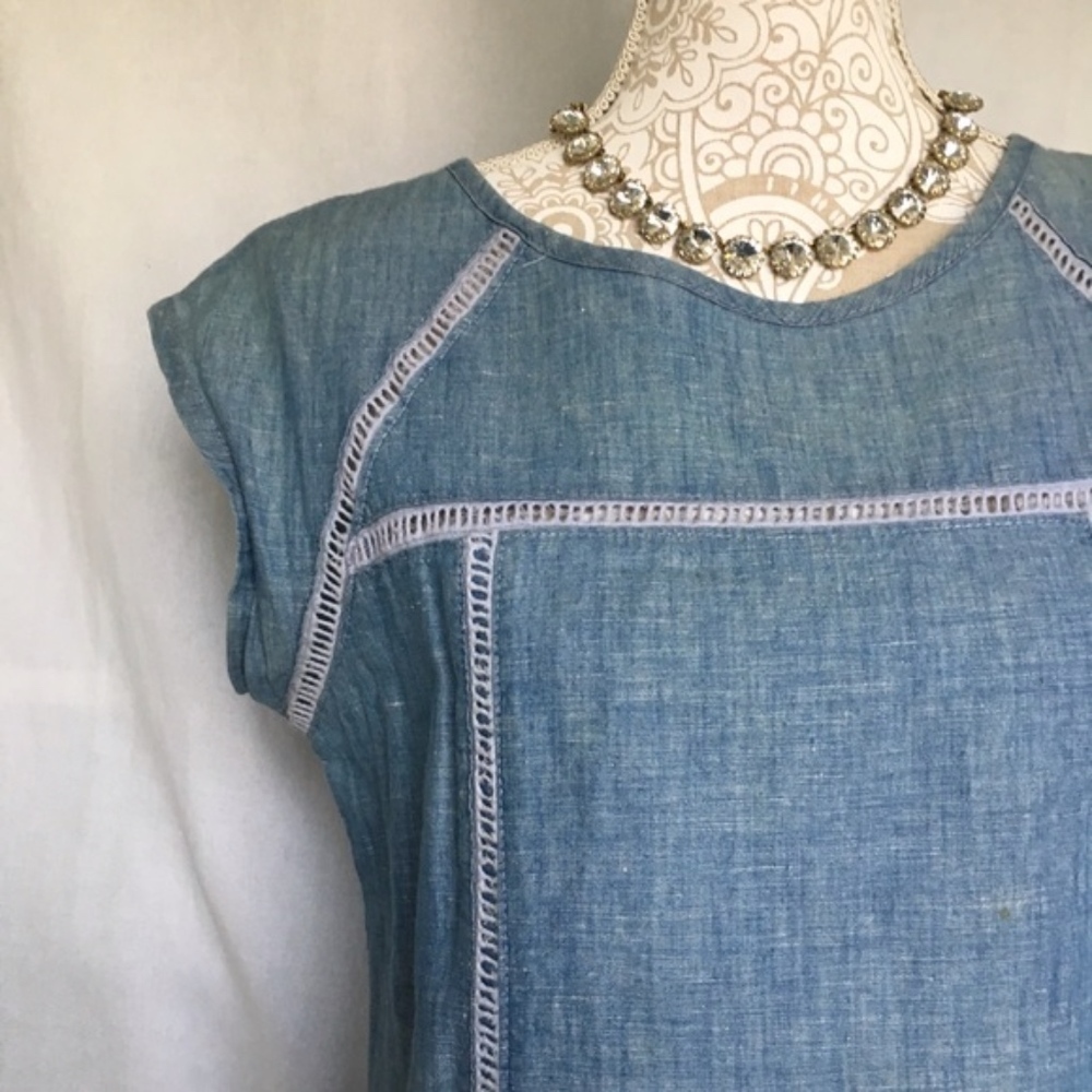 Kensie Jeans // White Cutout Denim Mini Dress dr1 - Picture 2 of 8